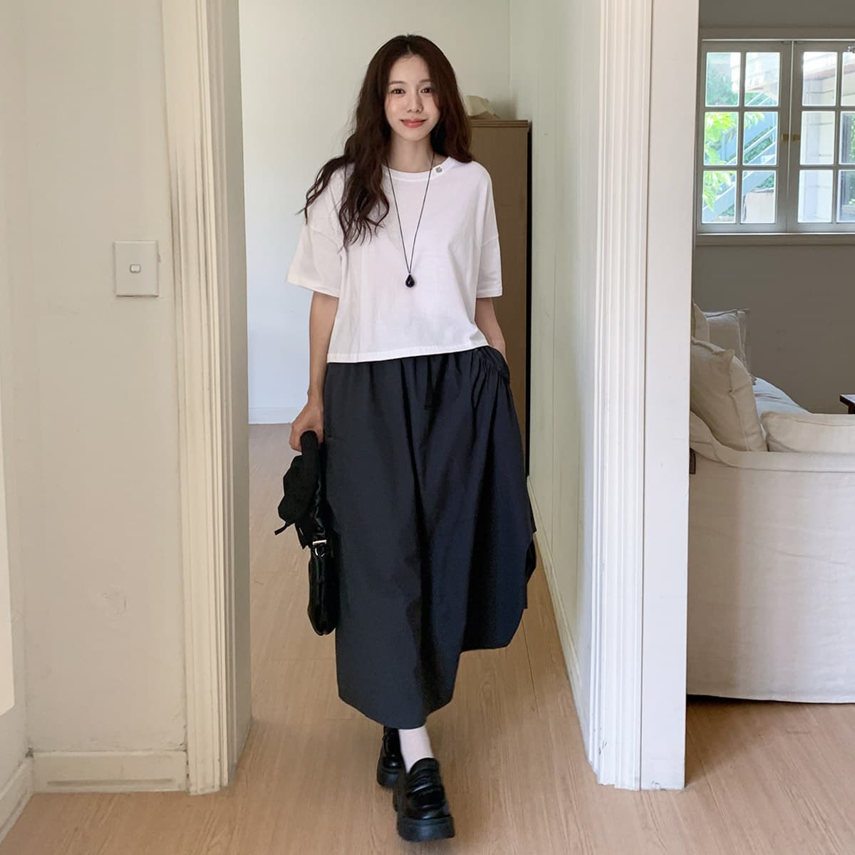 Label Crop T-shirt (Basic Cotton Short Sleeve) - 이미지 5