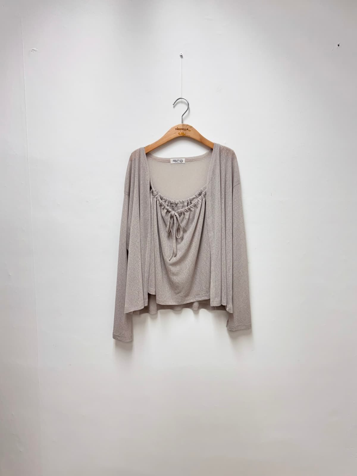 Darling Sleeveless Cardigan Set (Set Shirred Sleeveless Cardigan - 이미지 6