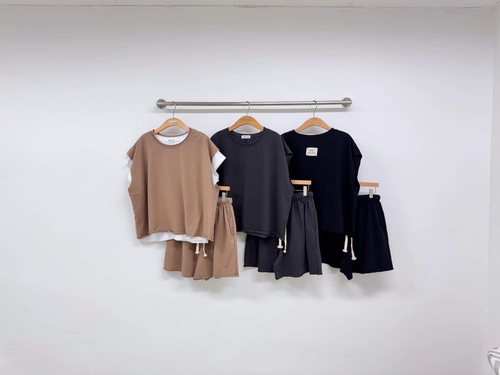 Raw Label Set (Vest and Pants Set Casual Cotton - 이미지 4