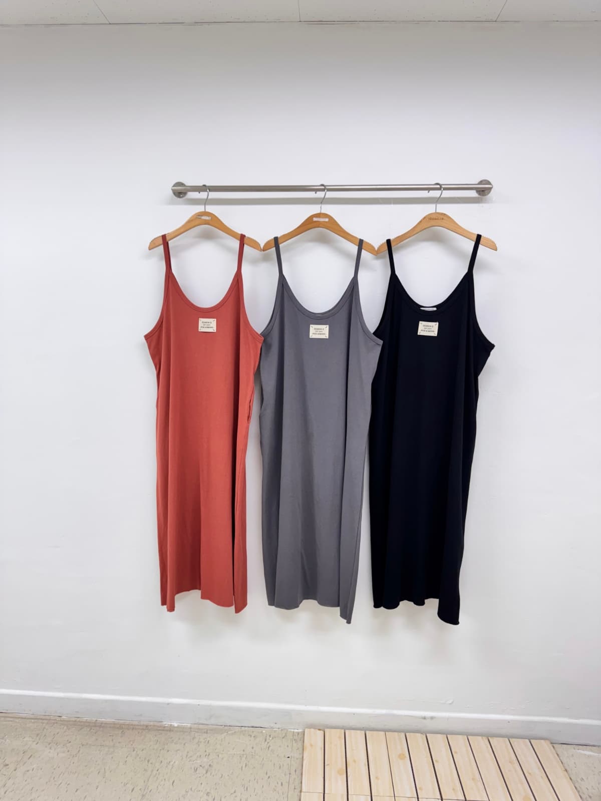 Label Sleeveless Dress (Long Dress Sleeveless Dress Cotton Plus Size) - 이미지 4