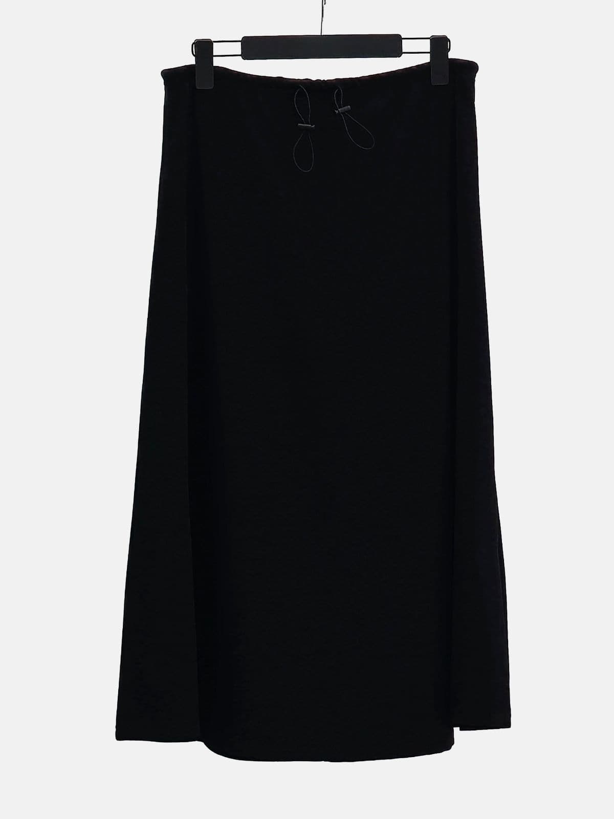 Stopper full skirt string elastic A-line long skirt - 이미지 8