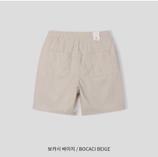 No. 668 Linen Single-Pleat Shorts 1/2 Pants - 이미지 13