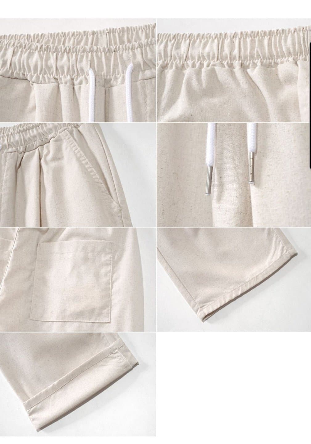 No. 669 Linen Single-Pleat Wide Pants Elastic Waist Wide - 이미지 20