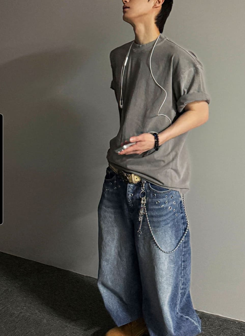 No. 854 Curved Jeans Curved Pants Wide Jeans - 이미지 2
