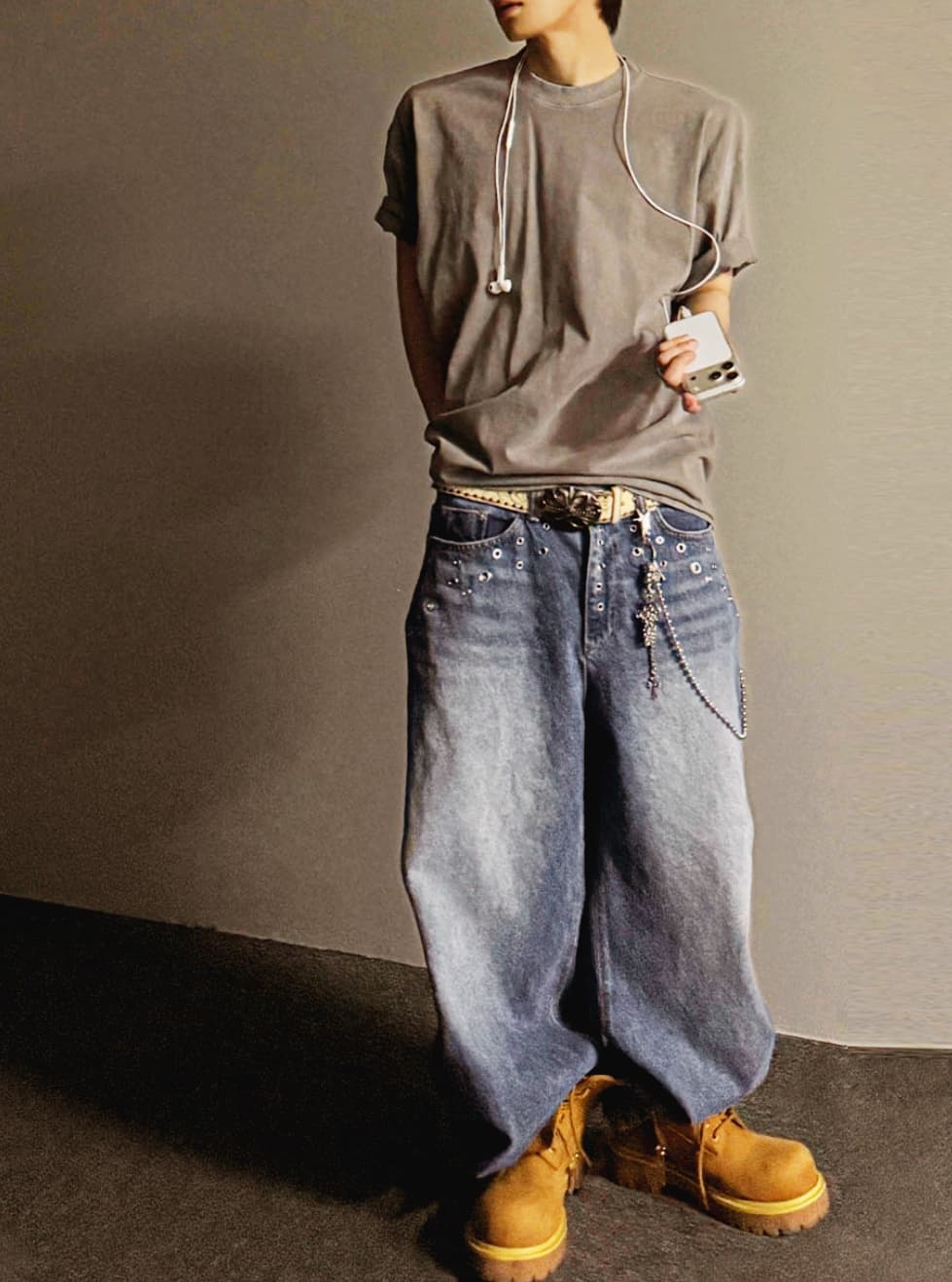 No. 854 Curved Jeans Curved Pants Wide Jeans - 이미지 6
