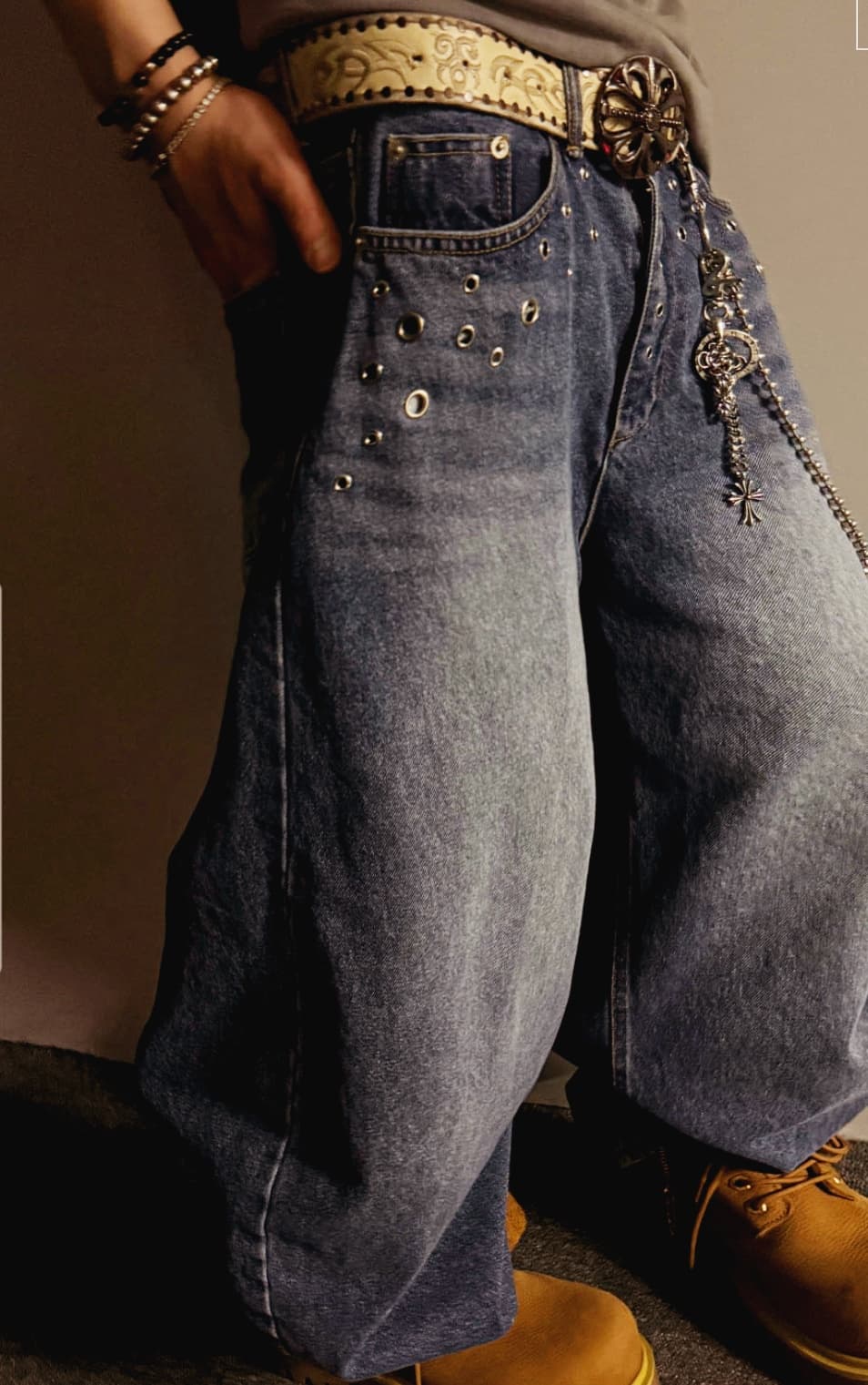 No. 854 Curved Jeans Curved Pants Wide Jeans - 이미지 5