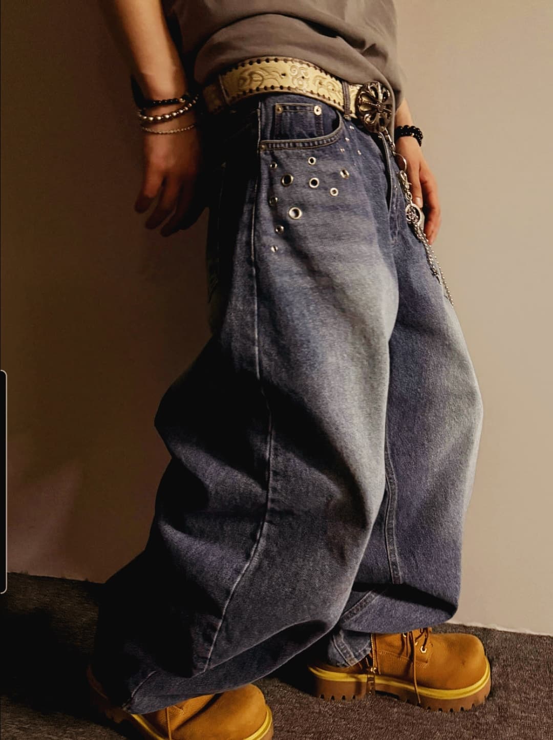 No. 854 Curved Jeans Curved Pants Wide Jeans - 이미지 8