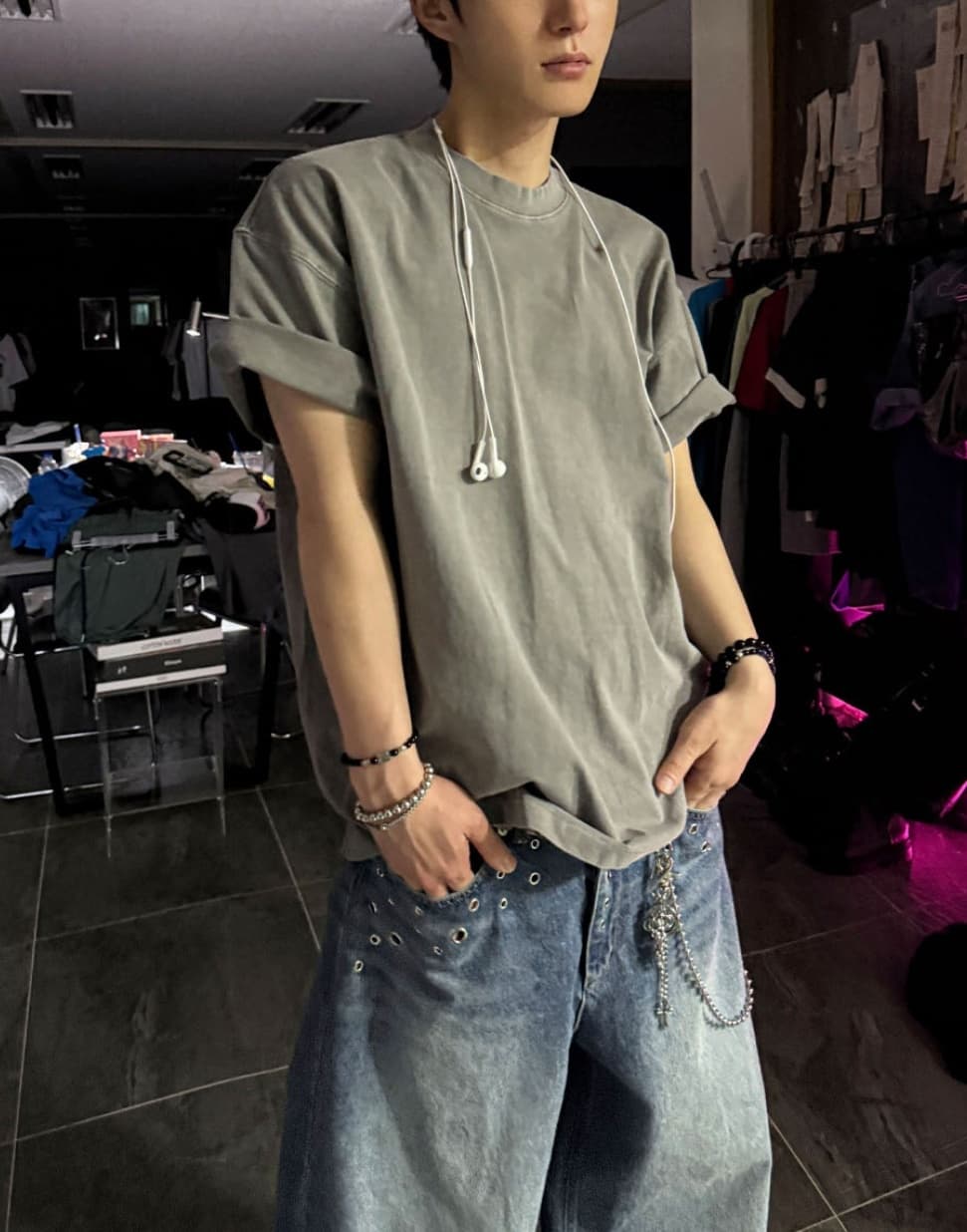 No. 854 Curved Jeans Curved Pants Wide Jeans - 이미지 3