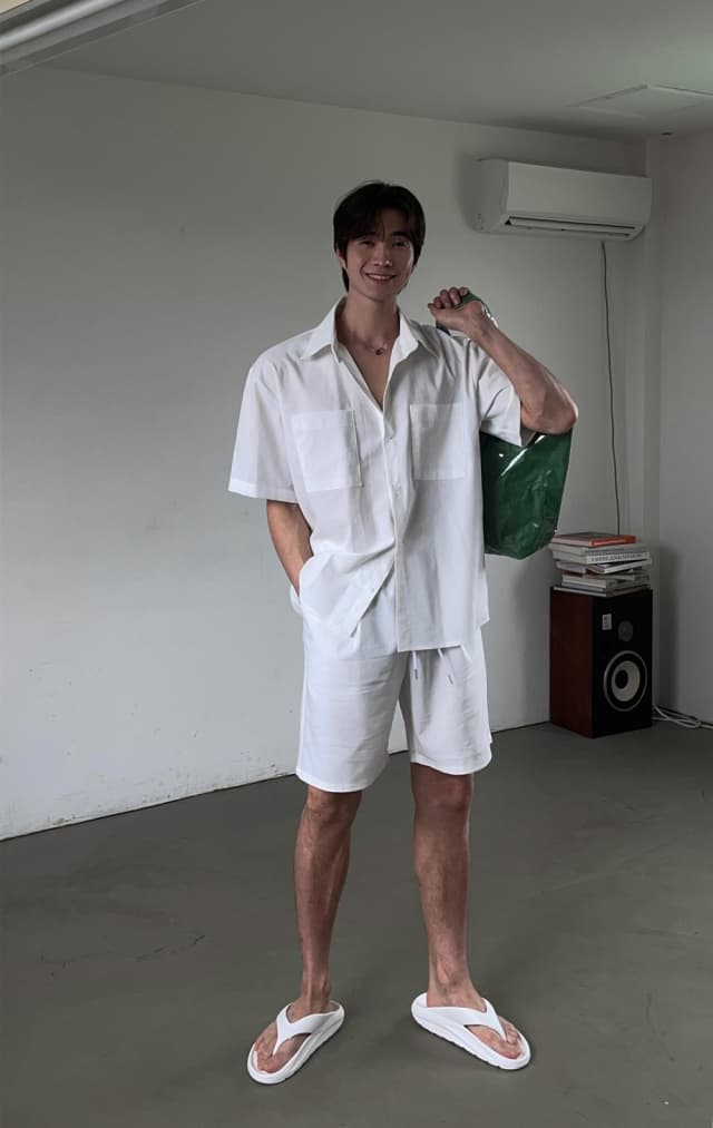 No. 844 Linen Shirt Linen Shirt Set Up - 이미지 6