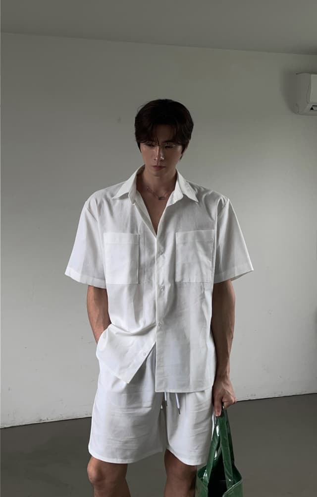 No. 844 Linen Shirt Linen Shirt Set Up - 이미지 7