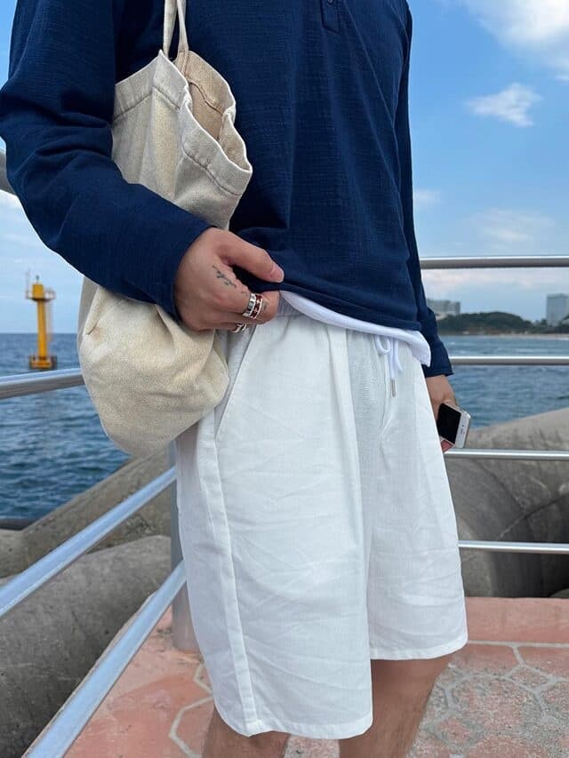 No. 668 Linen Single-Pleat Shorts - 이미지 15