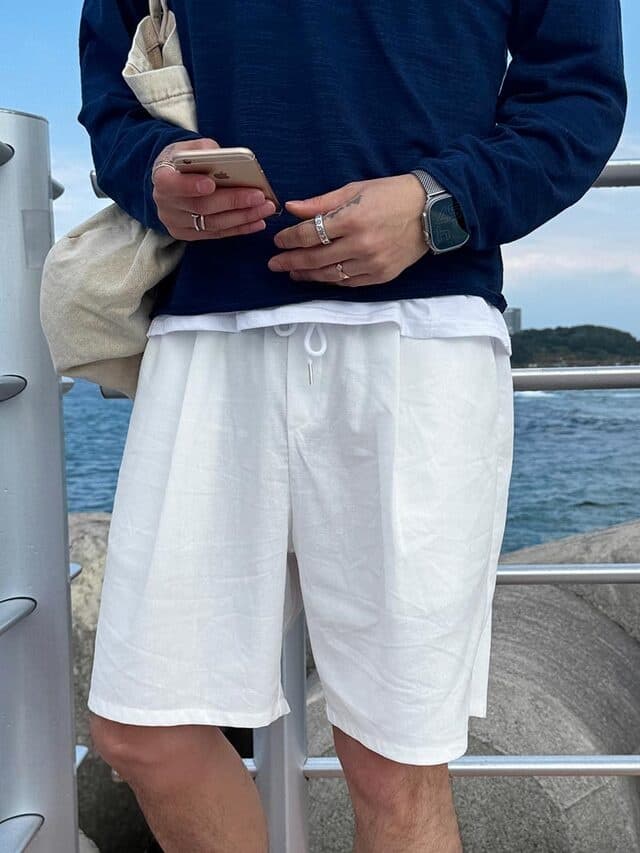 No. 668 Linen Single-Pleat Shorts - 이미지 14