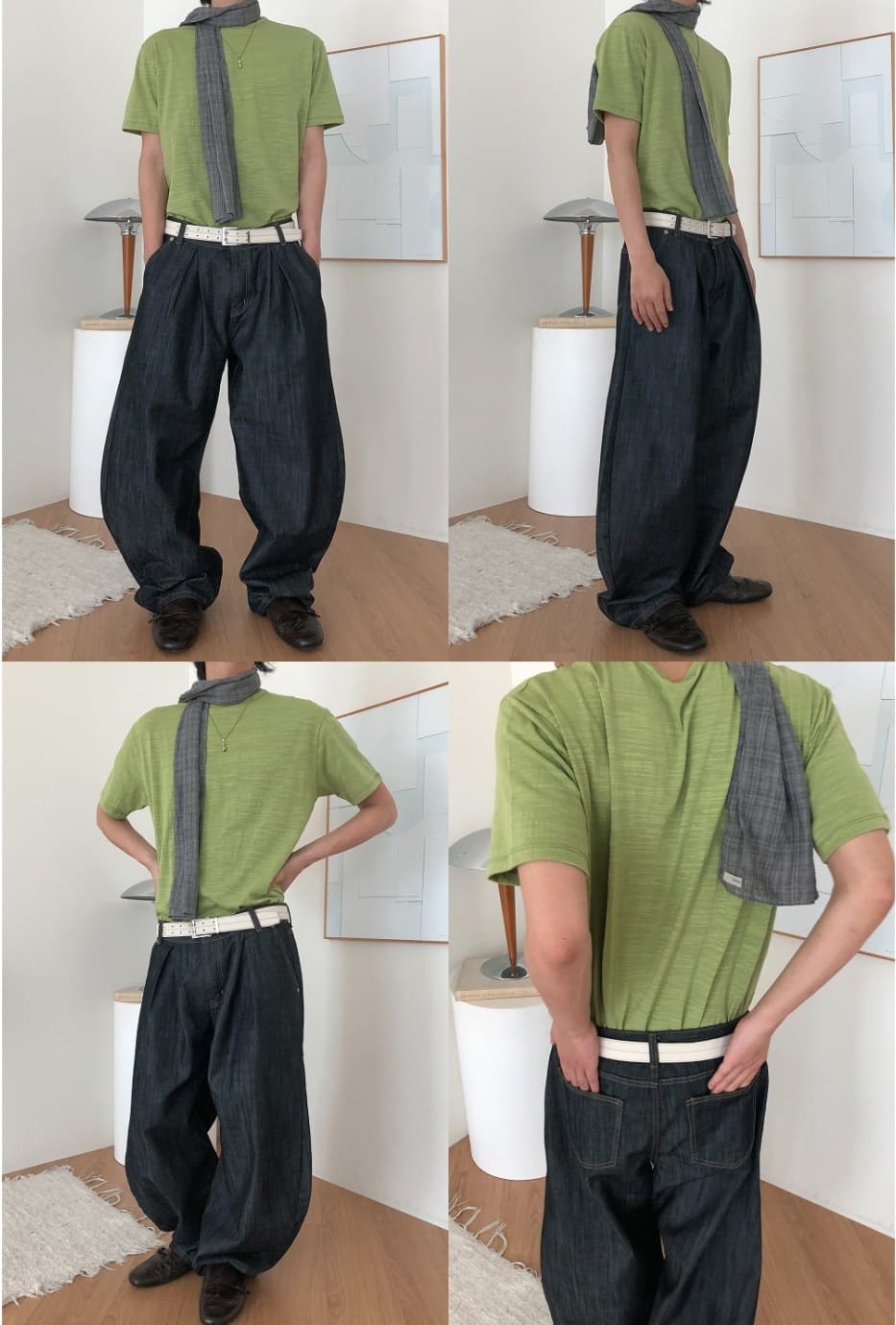 No. 840 Curved Jeans Curved Pants Wide Jeans - 이미지 2
