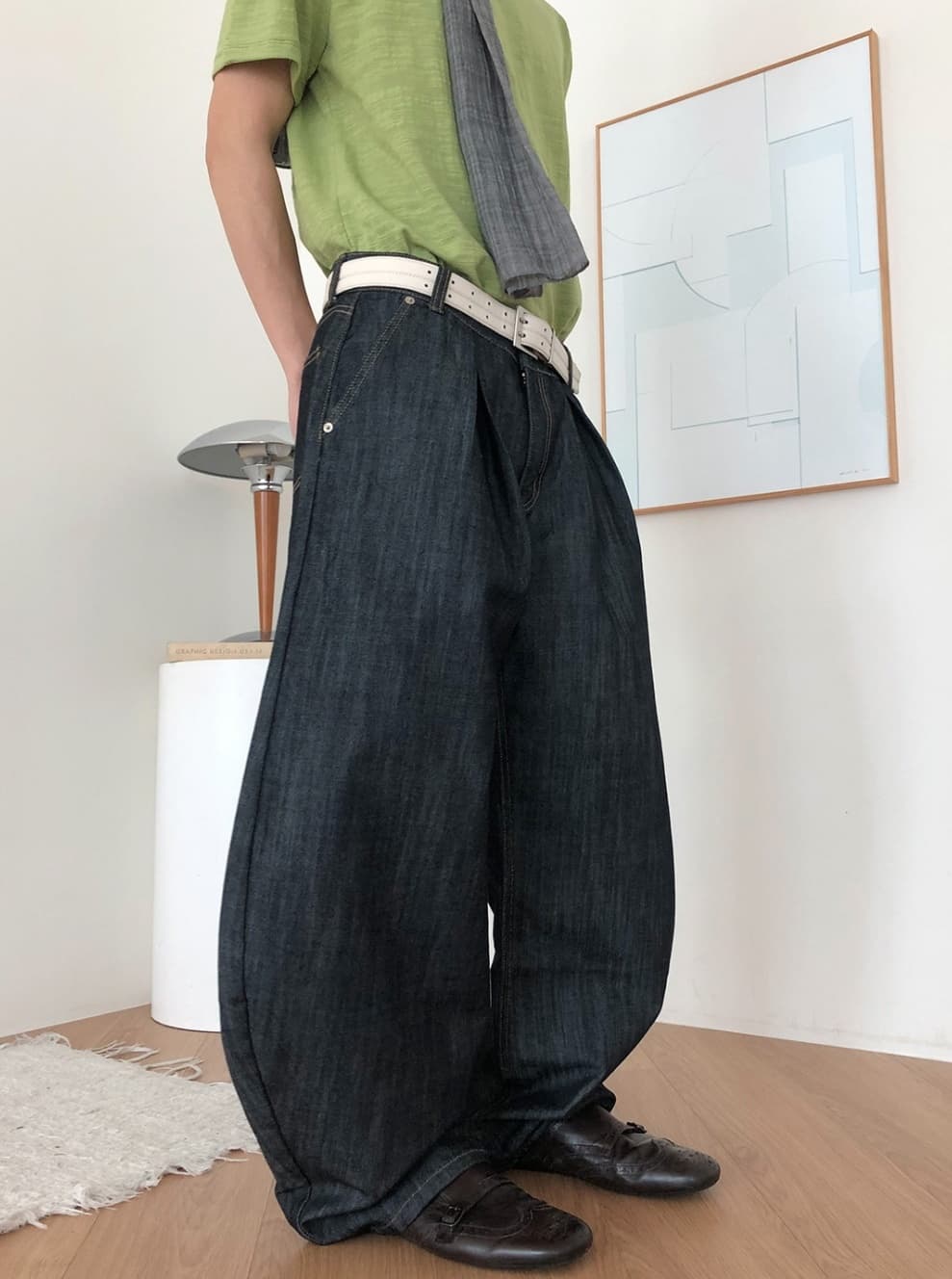 No. 840 Curved Jeans Curved Pants Wide Jeans - 이미지 4