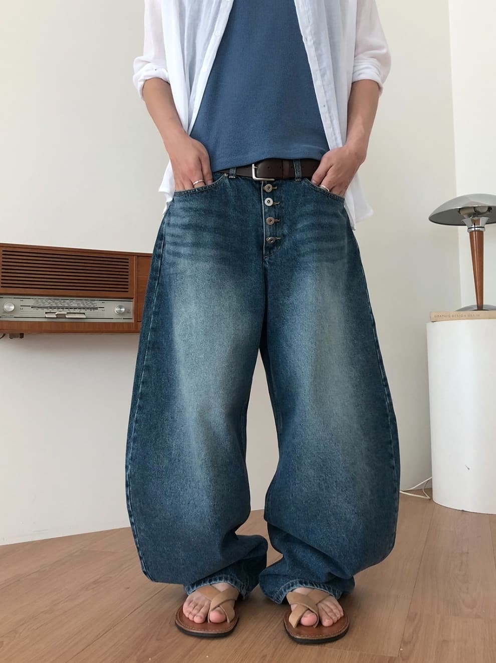 No. 855 Curved Jeans Curved Pants Wide Jeans - 이미지 13