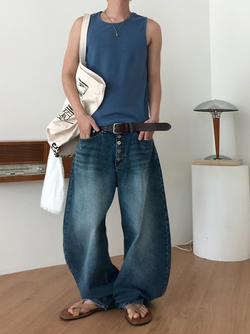 No. 855 Curved Jeans Curved Pants Wide Jeans - 이미지 3
