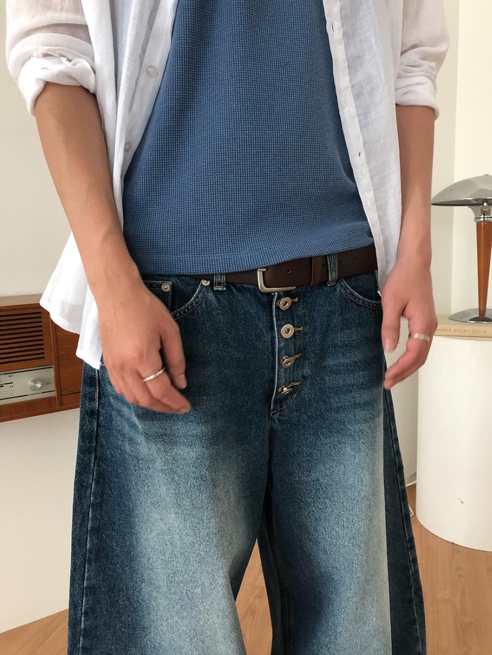 No. 855 Curved Jeans Curved Pants Wide Jeans - 이미지 7