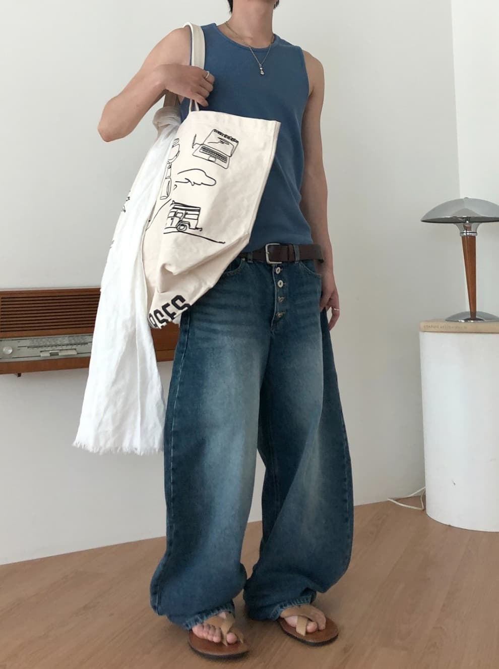 No. 855 Curved Jeans Curved Pants Wide Jeans - 이미지 4
