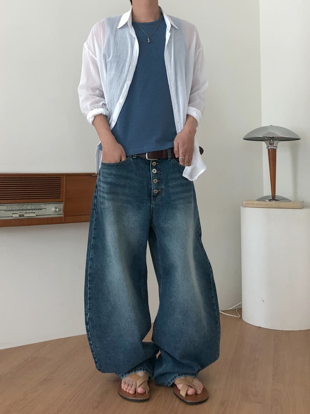 No. 855 Curved Jeans Curved Pants Wide Jeans - 이미지 12