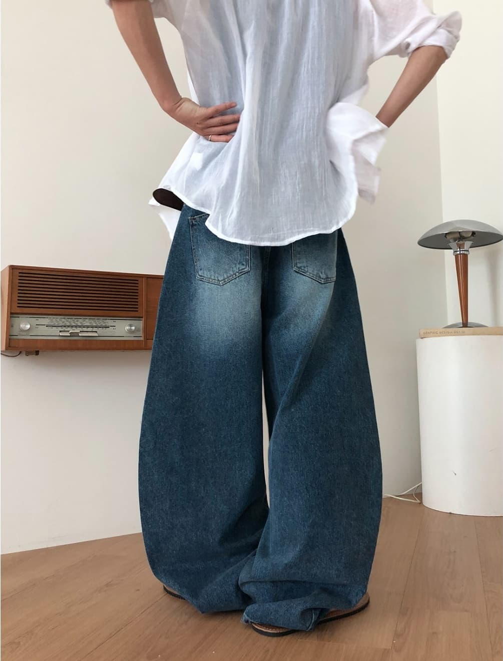 No. 855 Curved Jeans Curved Pants Wide Jeans - 이미지 8
