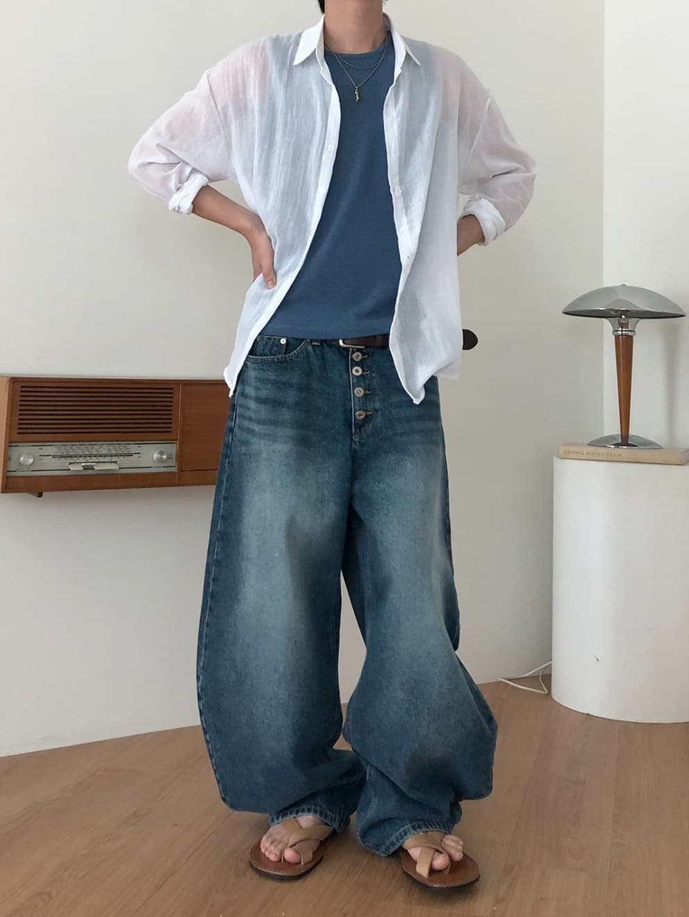 No. 855 Curved Jeans Curved Pants Wide Jeans - 이미지 9