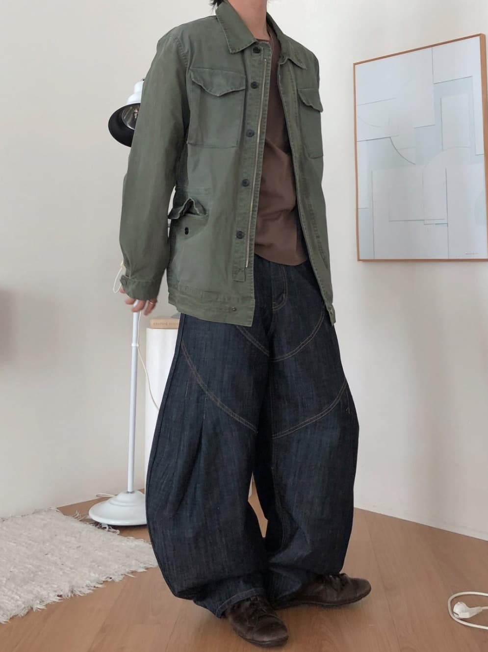 No. 843 Curved Jeans Curved Pants Wide Jeans - 이미지 12