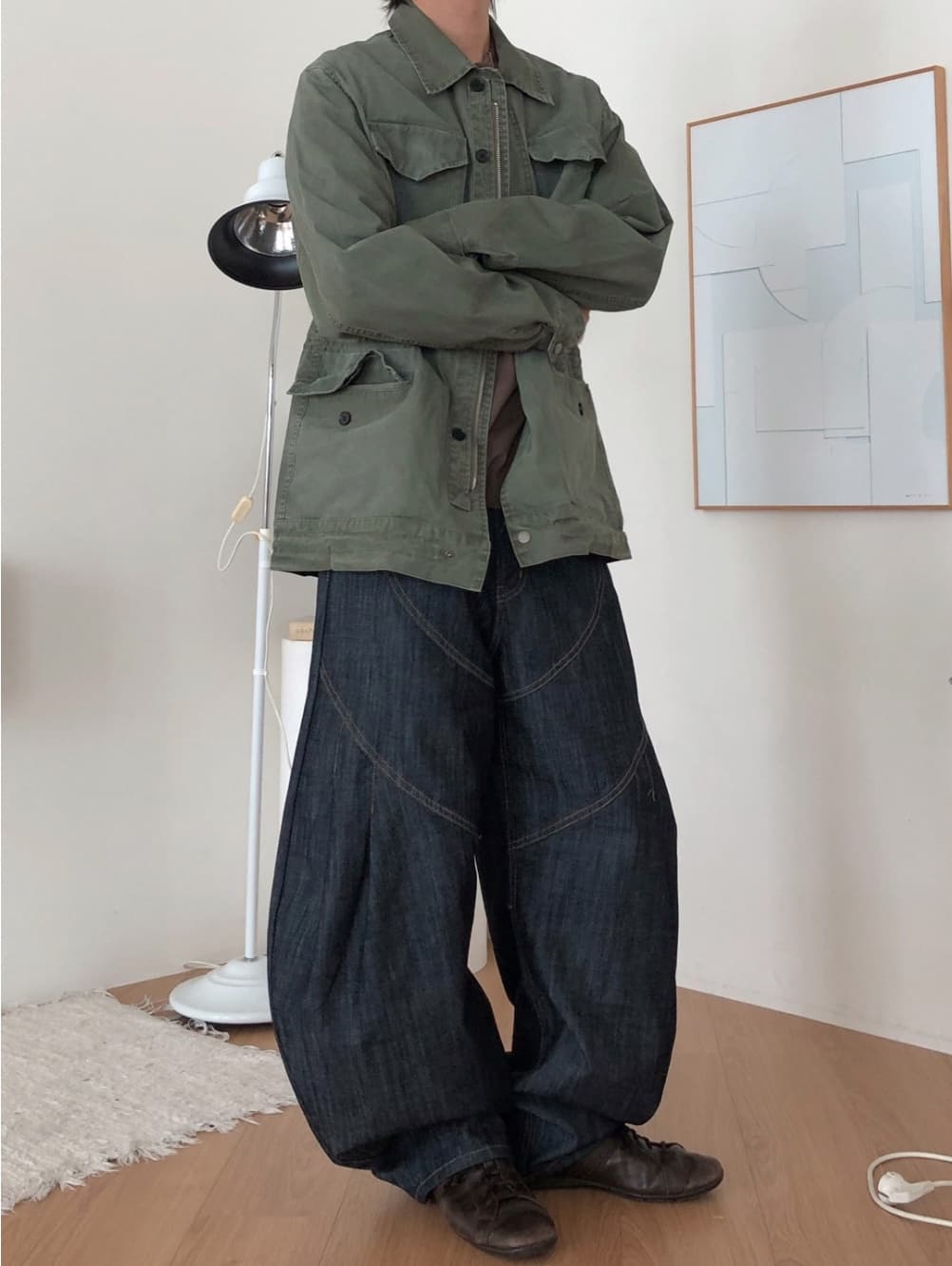No. 843 Curved Jeans Curved Pants Wide Jeans - 이미지 14