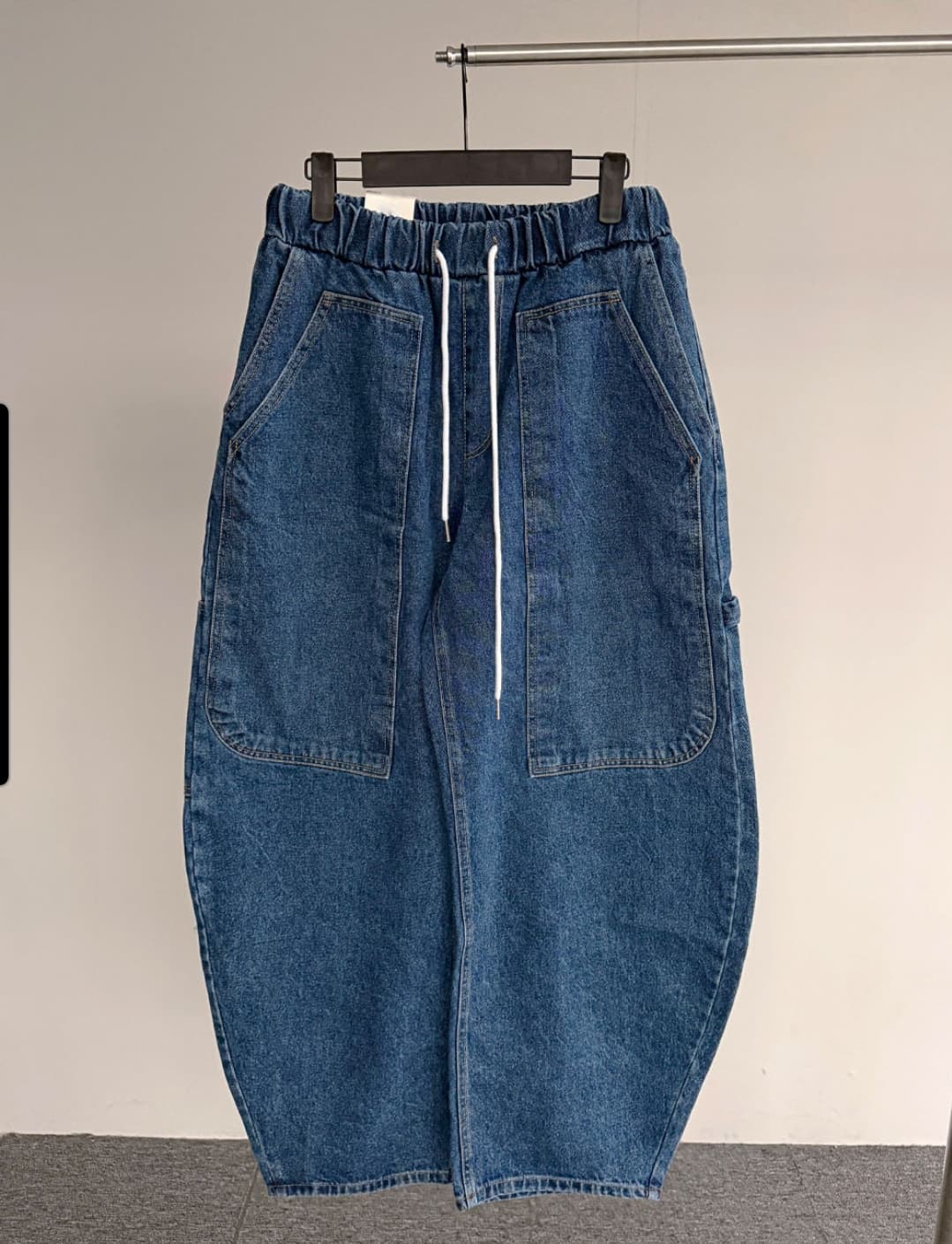 No. 842 Curved Jeans Curved Pants Wide Jeans Elastic Waist Jeans - 이미지 16
