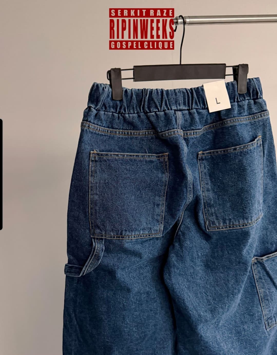 No. 842 Curved Jeans Curved Pants Wide Jeans Elastic Waist Jeans - 이미지 19
