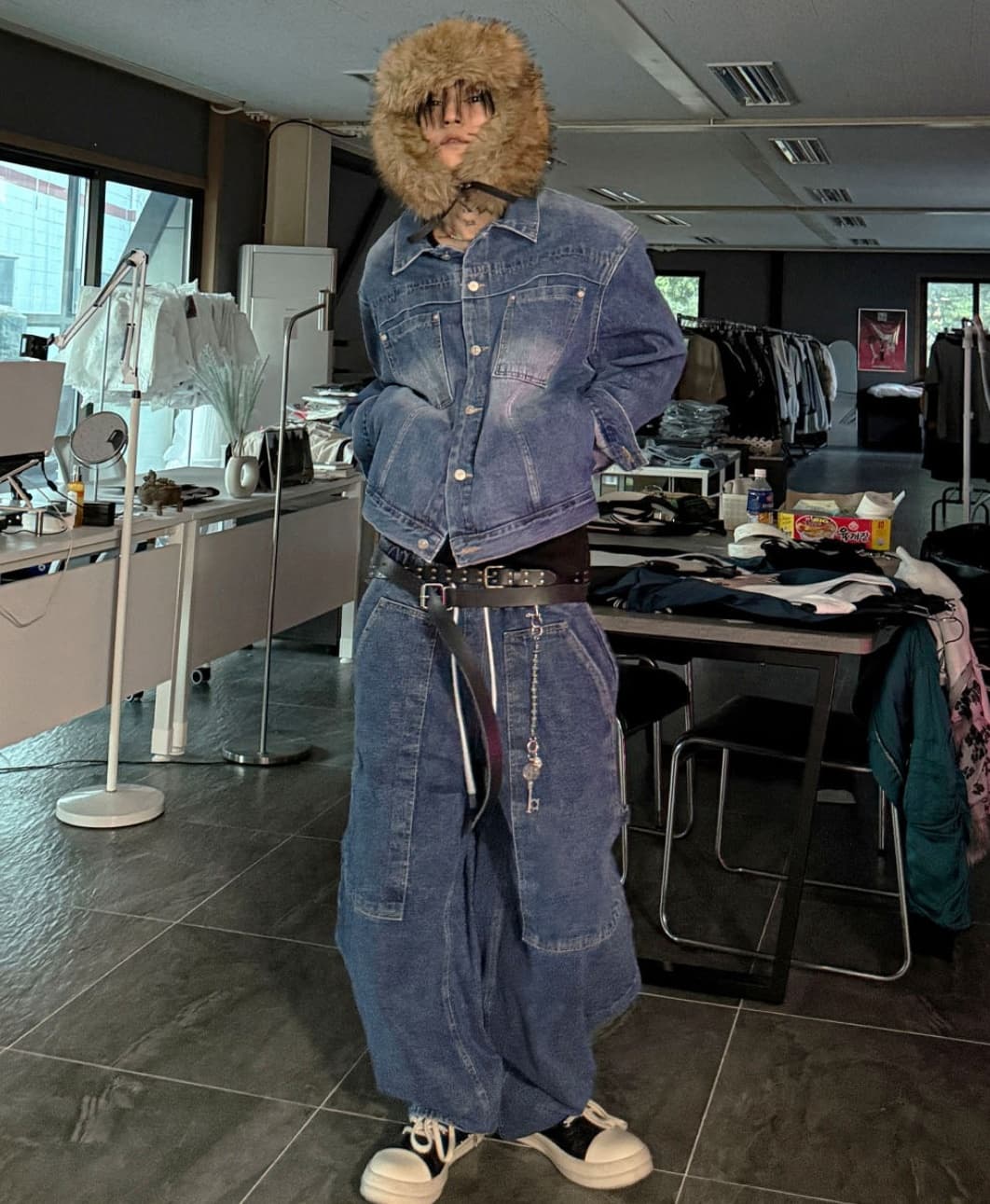 No. 842 Curved Jeans Curved Pants Wide Jeans Elastic Waist Jeans - 이미지 10