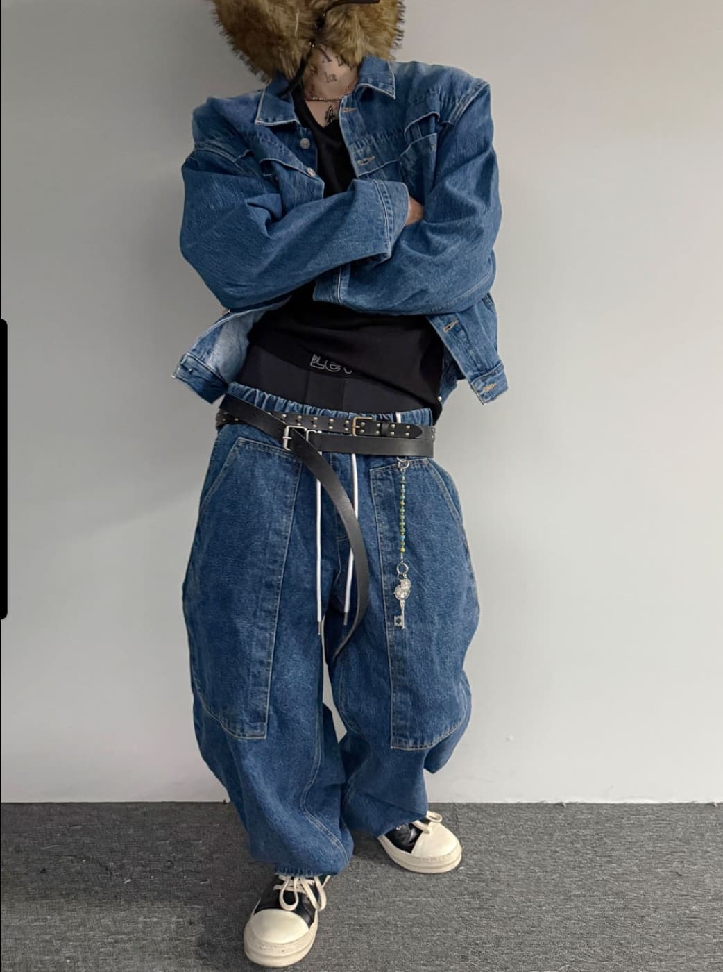No. 842 Curved Jeans Curved Pants Wide Jeans Elastic Waist Jeans - 이미지 11