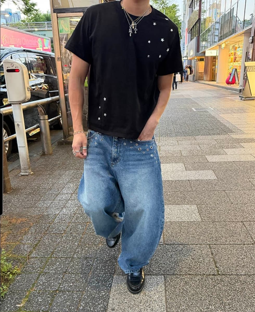 No. 854 Curved Jeans Curved Pants Wide Jeans - 이미지 8