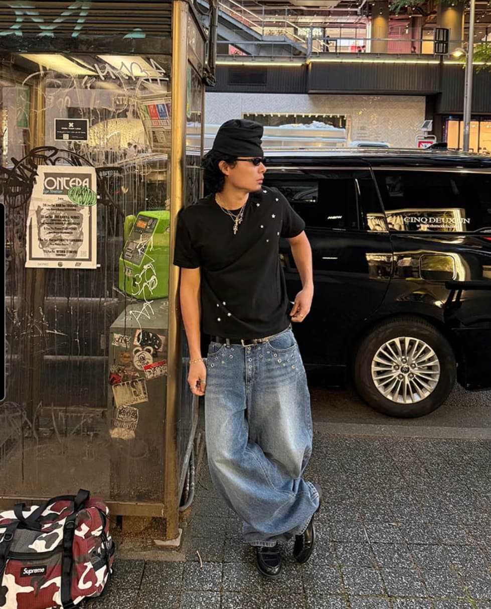 No. 854 Curved Jeans Curved Pants Wide Jeans - 이미지 7