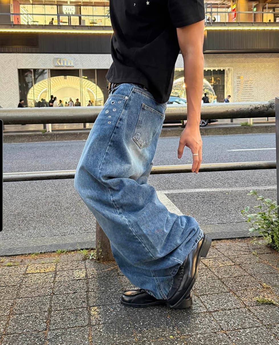 No. 854 Curved Jeans Curved Pants Wide Jeans - 이미지 11