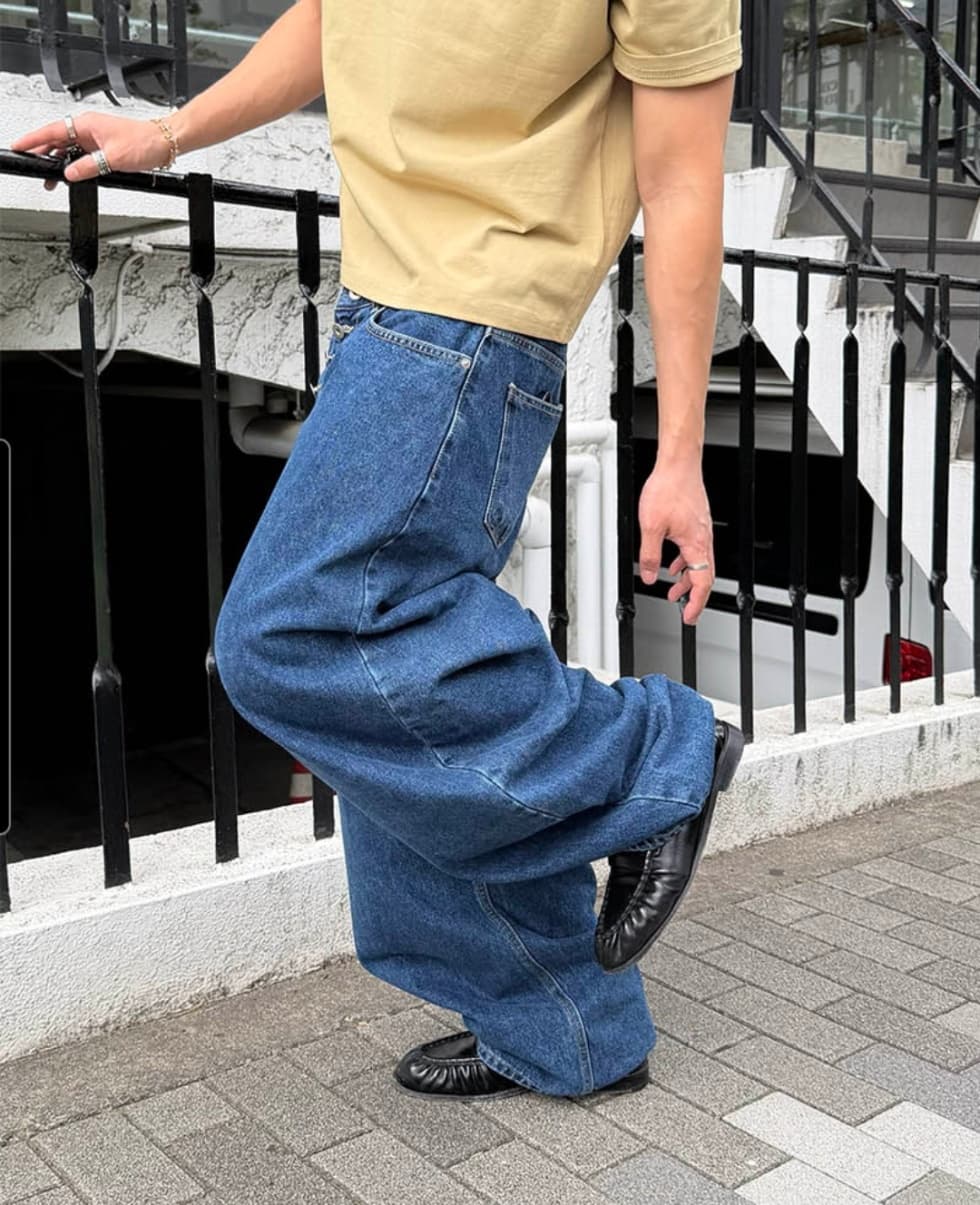 No. 850 Curved Jeans Curved Pants Wide Jeans - 이미지 10
