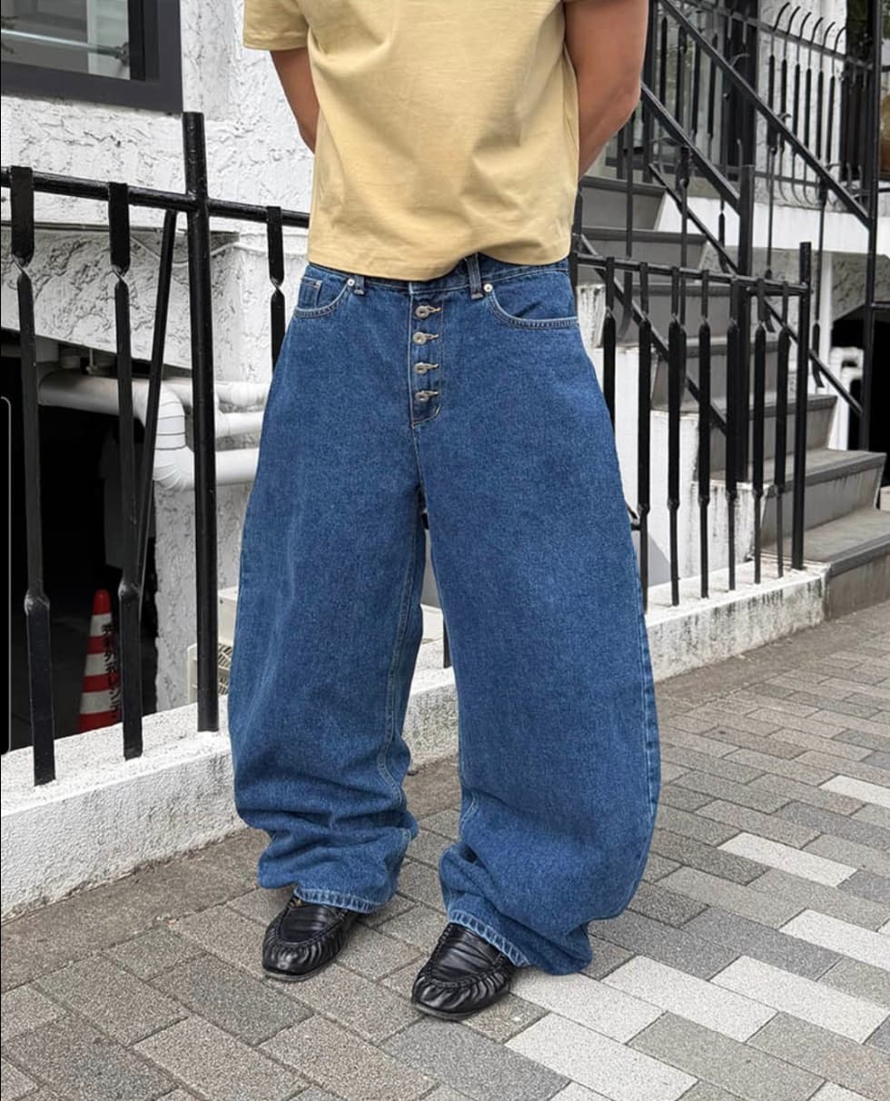 No. 850 Curved Jeans Curved Pants Wide Jeans - 이미지 8