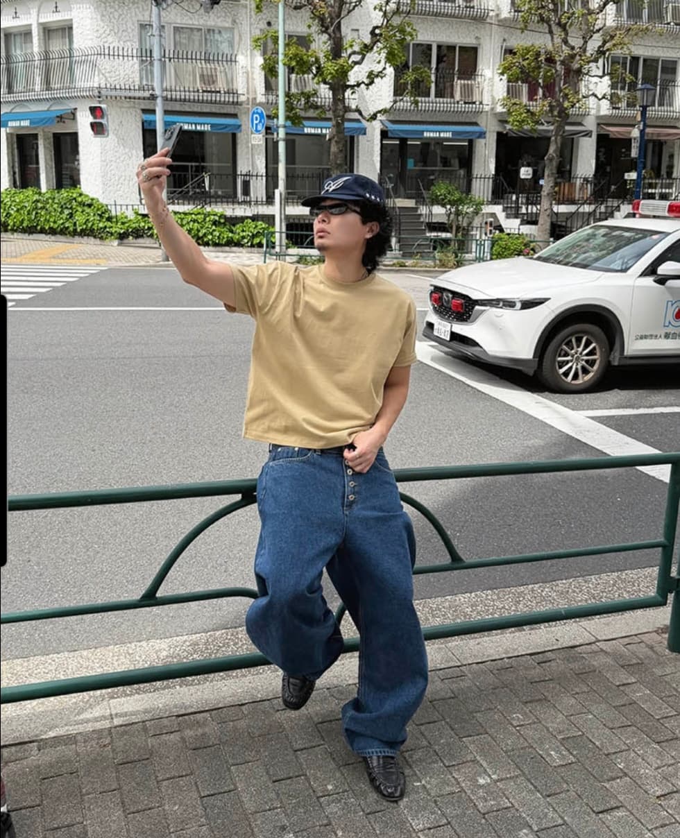 No. 850 Curved Jeans Curved Pants Wide Jeans - 이미지 6