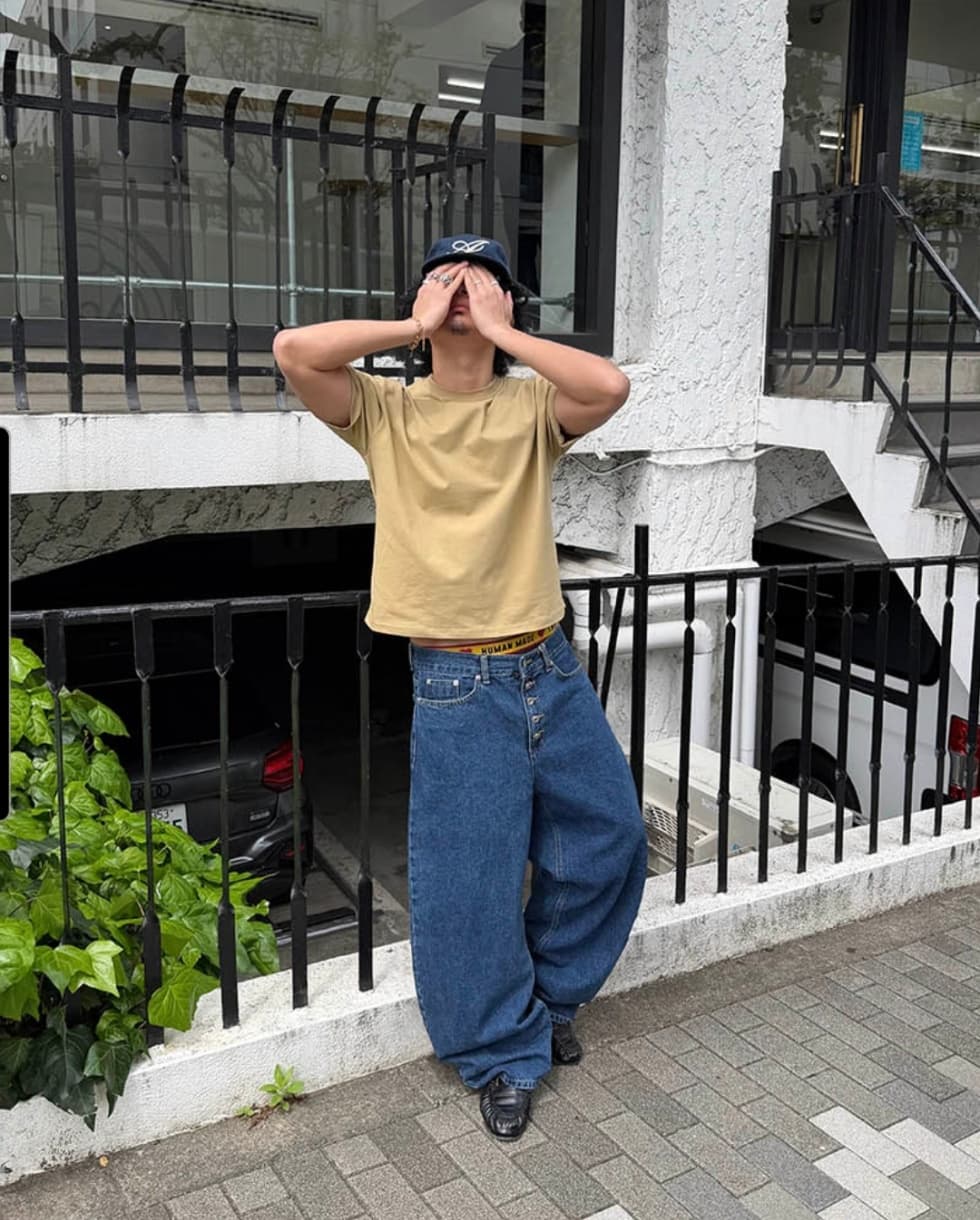 No. 850 Curved Jeans Curved Pants Wide Jeans - 이미지 4